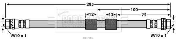 BORG & BECK Pidurivoolik BBH7586